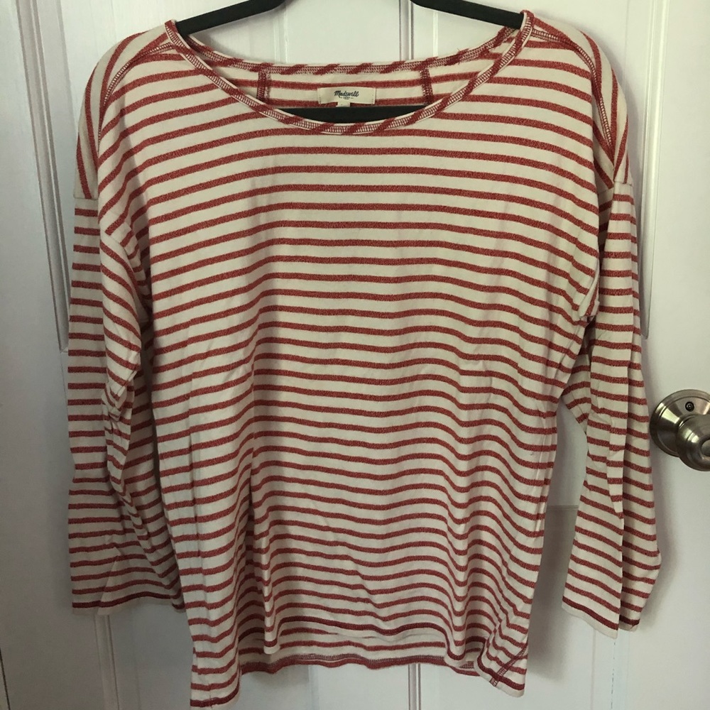 Striped 3/4 length shirt